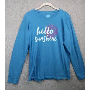 Life is Good Long Sleeve Tee Shirt-Hello Sunshine-Size Large/Tall